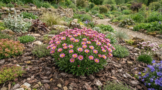 Symbolfoto / KI-Visualisierung: Aster alpinus 'Happy End'