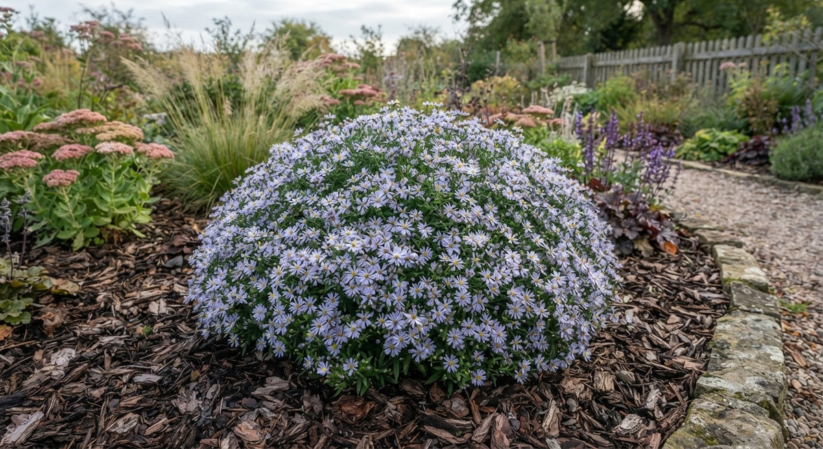 Symbolfoto / KI-Visualisierung: Aster oblong. 'October Skies'