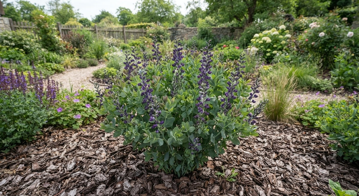 Symbolfoto / KI-Visualisierung: Baptisia 'Purple Smoke' XXL