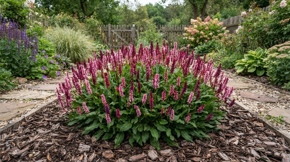 Symbolfoto / KI-Visualisierung: Bistorta affinis 'Darjeeling Red' (Persicaria)