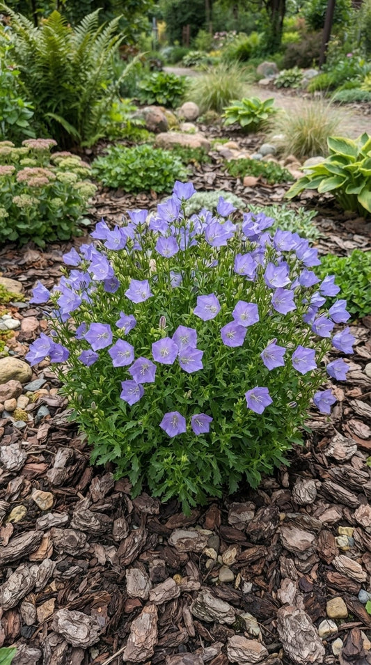 Symbolfoto / KI-Visualisierung: Campanula carpatica 'Blue Uniform'