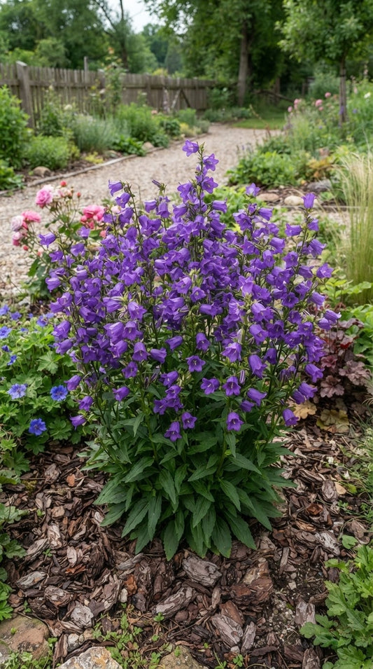 Symbolfoto / KI-Visualisierung: Campanula 'Gaudi Violet'