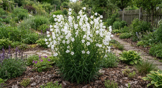 Symbolfoto / KI-Visualisierung: Campanula persicifolia 'Grandiflora Alba'