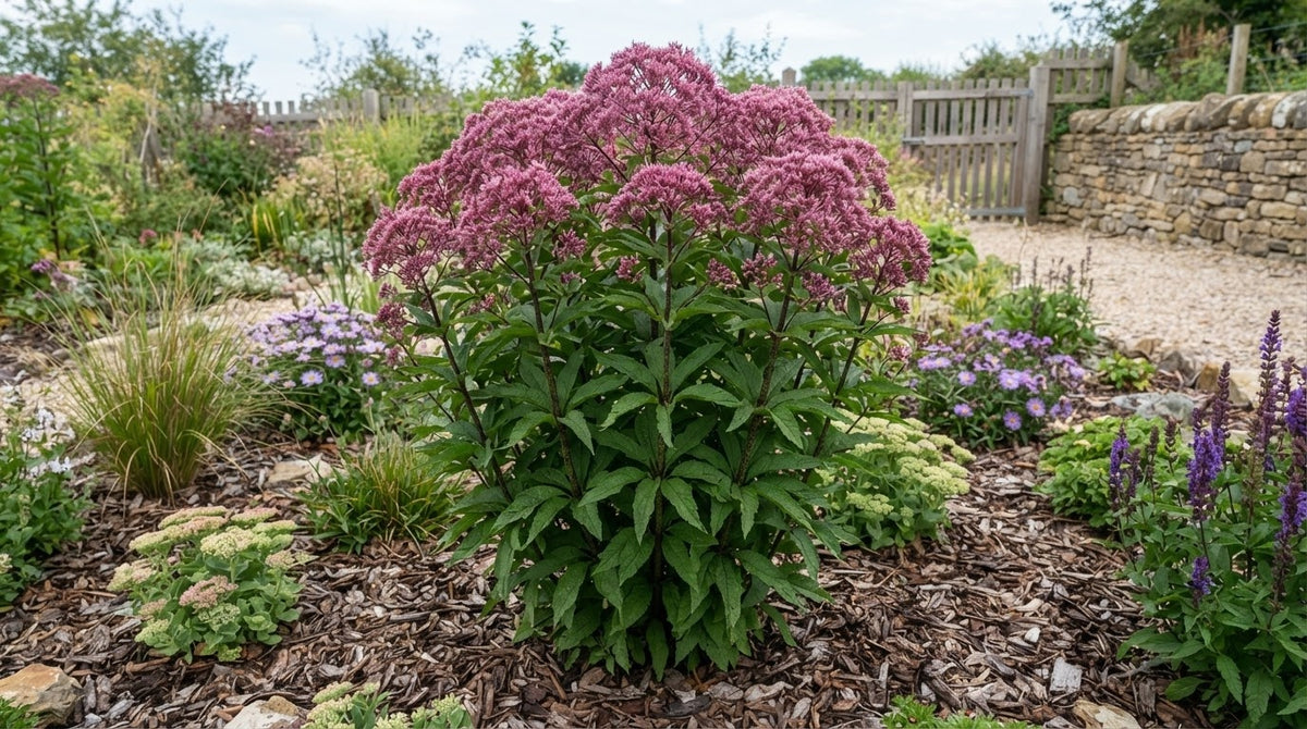 Symbolfoto / KI-Visualisierung: Eutrochium fistulosum 'Baby Joe' ® (Eupatorium)