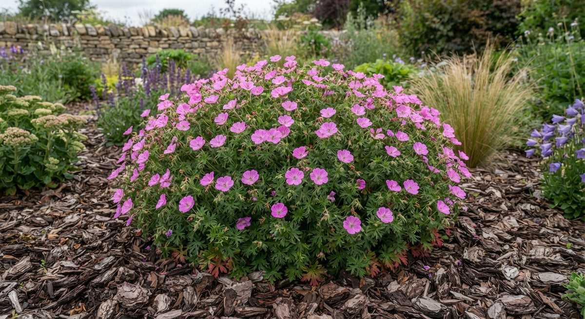 Symbolfoto / KI-Visualisierung: Geranium sanguineum 'Frivolius Pink'