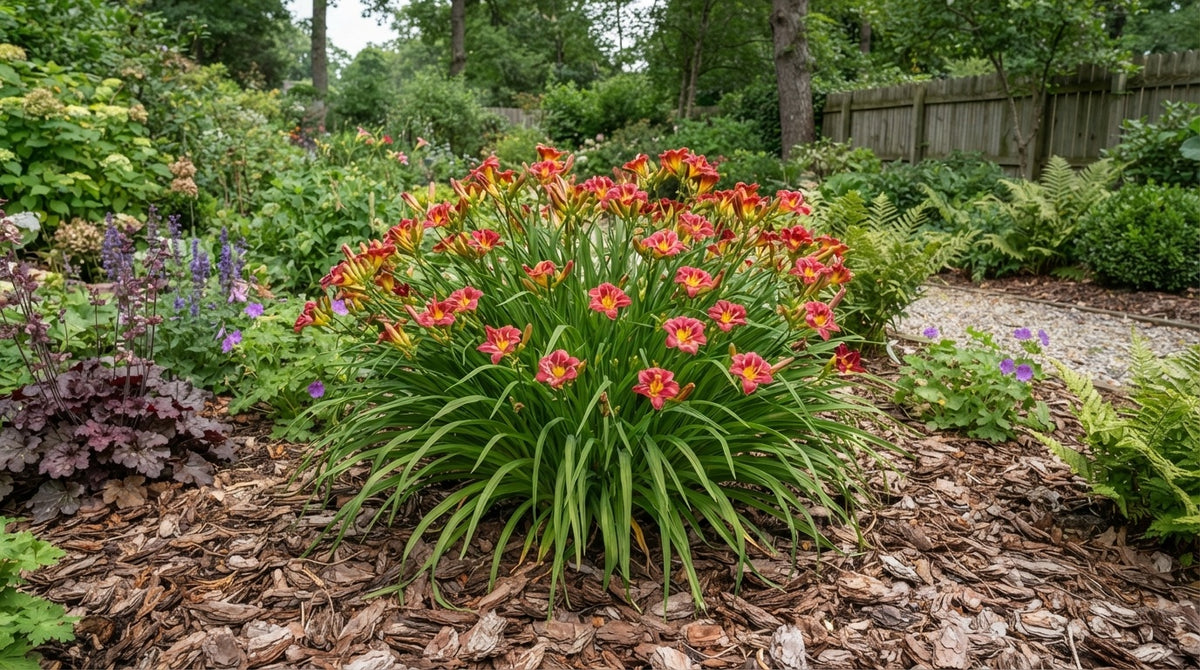 Symbolfoto / KI-Visualisierung: Hemerocallis 'Rosy Returns'