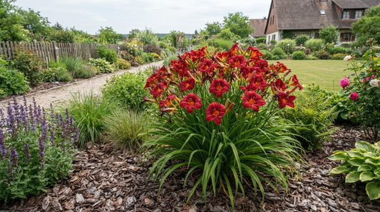 Symbolfoto / KI-Visualisierung: Hemerocallis 'Rotes Rathaus'