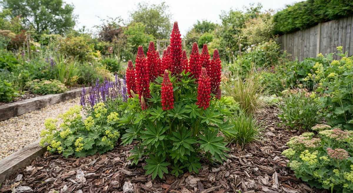 Symbolfoto / KI-Visualisierung: Lupinus 'Gallery Red'