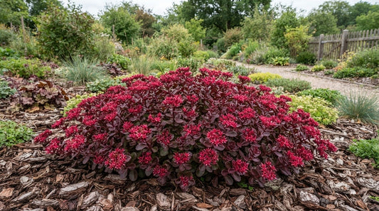 Symbolfoto / KI-Visualisierung: Phedimus spurius 'Speyerer Herzblut' (Sedum)