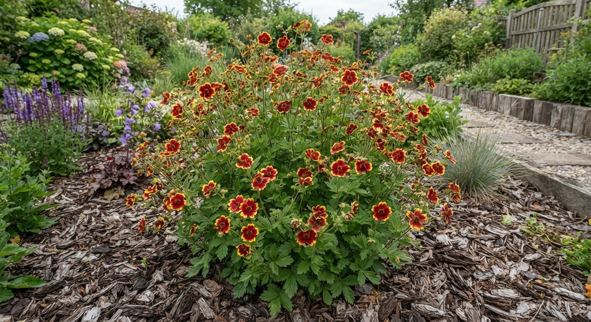Symbolfoto / KI-Visualisierung: Potentilla 'Arc-en-Ciel'