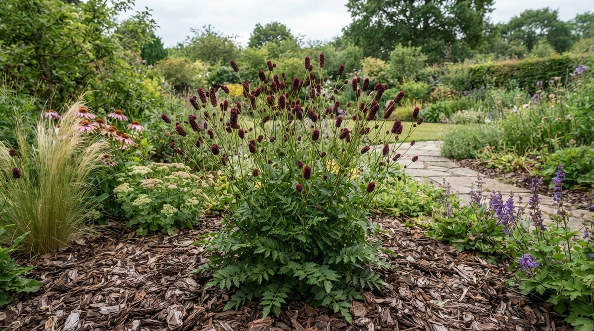 Symbolfoto / KI-Visualisierung: Sanguisorba officinalis 'Tanna'