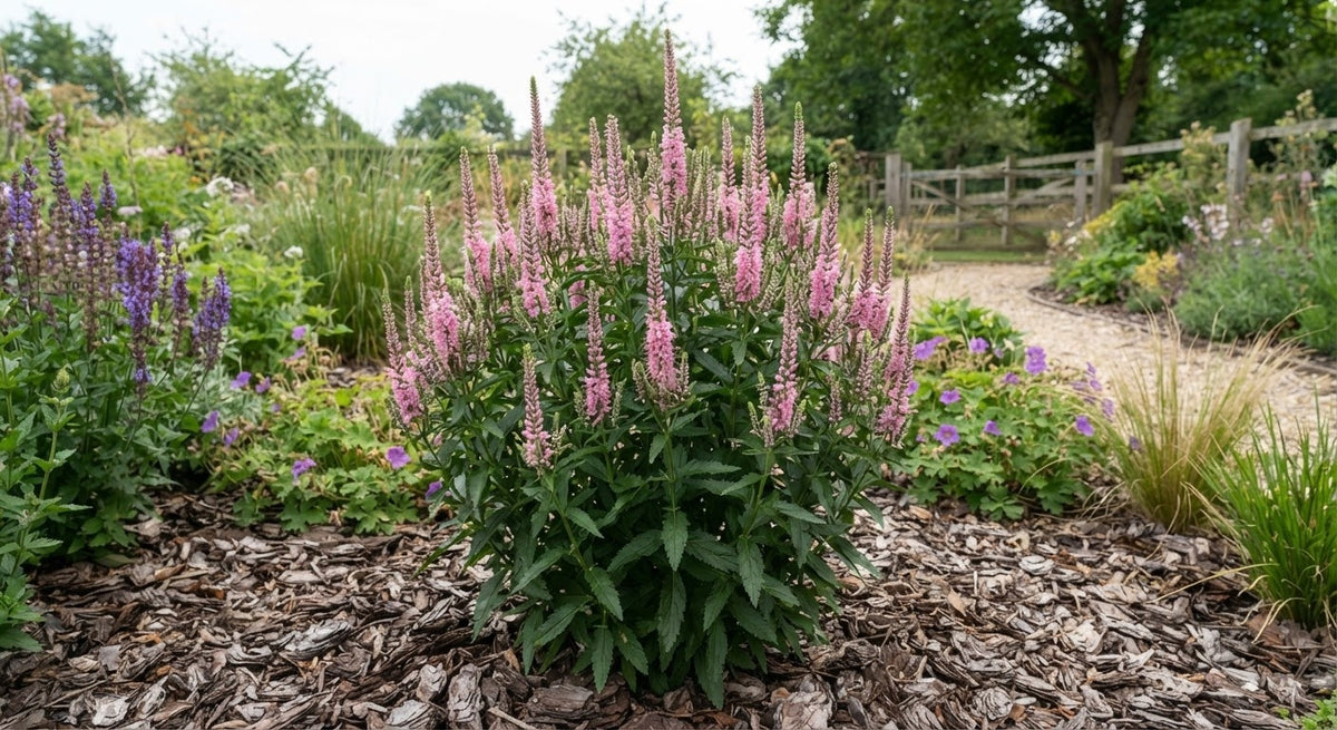 Symbolfoto / KI-Visualisierung: Veronica longifolia 'Pink Damask'